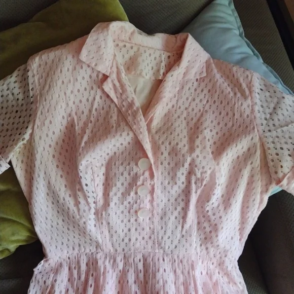 Vintage 50s Day Dress - Picture 2 of 3